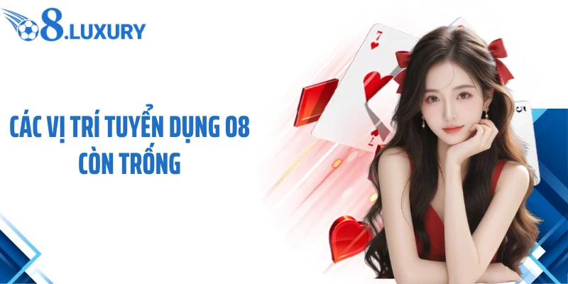 Các vị trí tuyển dụng O8 còn trống